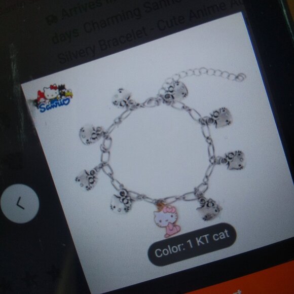 $   5 DOLLARS>>>>>>stylish hello kitty bracelet  new - Picture 1 of 4